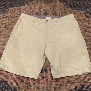Merona Men's seafoam light mint green flat front chinos pockets shorts 36